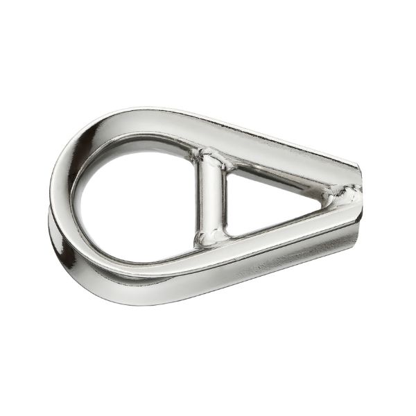 Cosses coeurs barrées inox 316L
