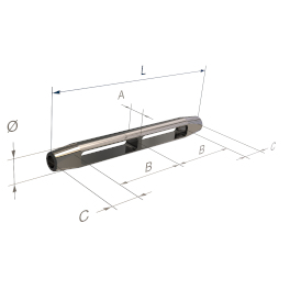 Cage cupro-aluminium chromé usinée