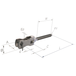 Threaded articulated clevis monotoron