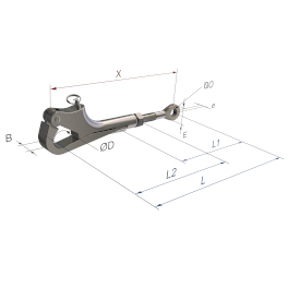 Pelican hook - ISO threaded