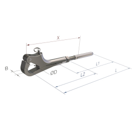 Pelican hook - ISO threaded