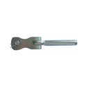 Embout inox a chape articulee a sertir