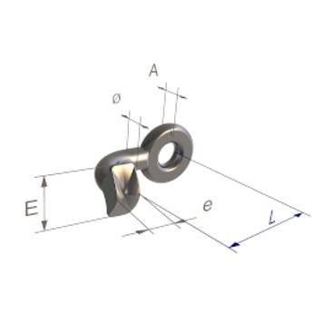 EMBOUT T Ø4 /EO FORGE POUR TEXTILE