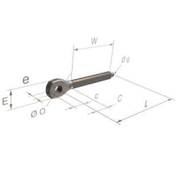 EMBOUT A OEIL FIL UNF 1/2-20 G D07