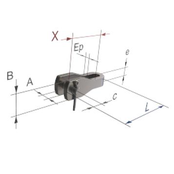 CHAPE ETAI REDUITE Ø5C/6M AVEC AXE